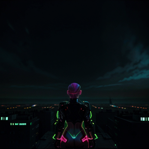 A lone, flickering holographic projection of the 